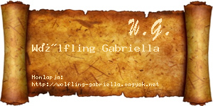 Wölfling Gabriella névjegykártya