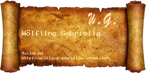 Wölfling Gabriella névjegykártya